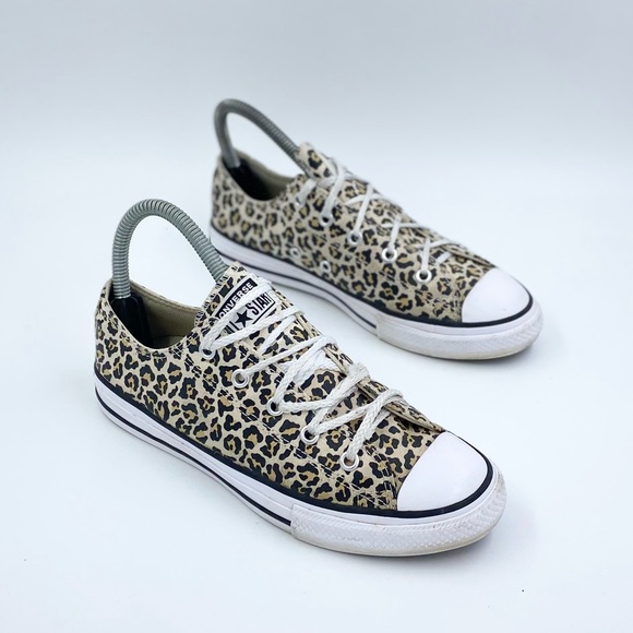 Converse All Star low top leopard print youth size 3 - Picture 3 of 6